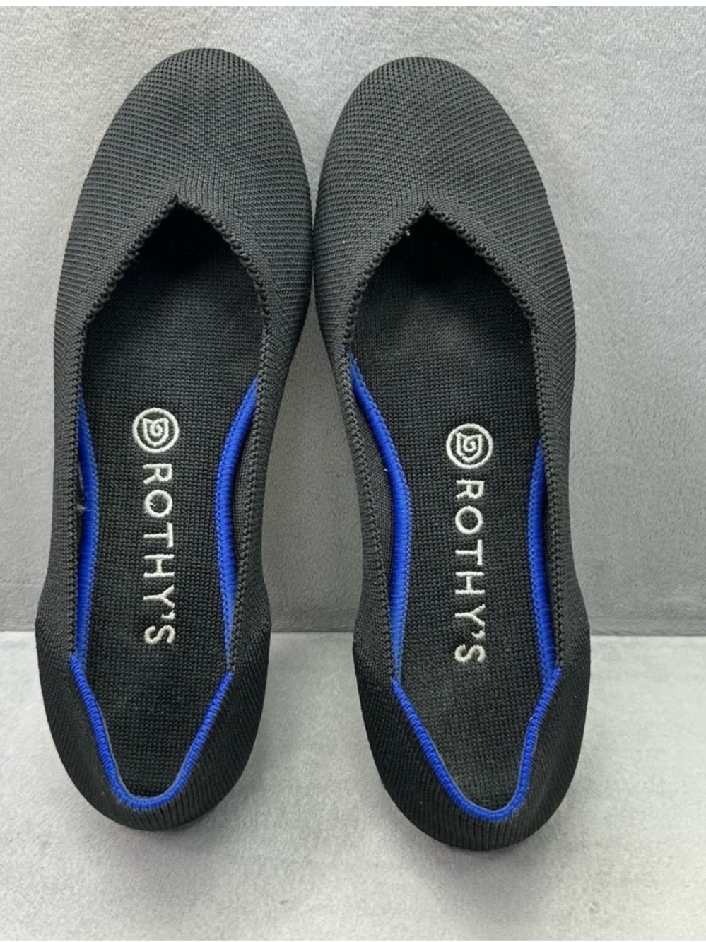 Rothy's The Flat Round Toe with Blue Accent
